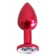 Tapón Bijou Anal Alu Gem Light 6 x 2,8 cm Rojo