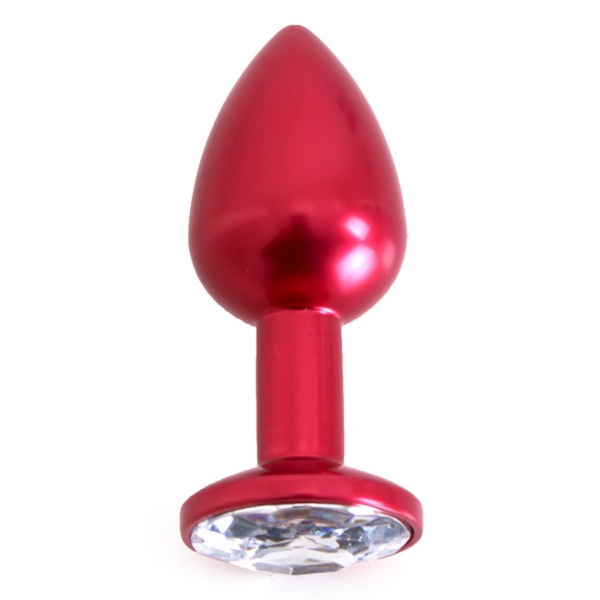 Plug Bijou Anal Alu Gem Light 6 x 2.8 cm Red