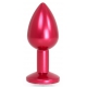 Tapón Bijou Anal Alu Gem Light 6 x 2,8 cm Rojo