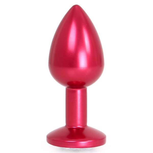 Plug Juwel Anal Alu Gem Light 6 x 2.8 cm Rot