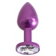 Plug Bijou Anal Alu Gem light 6 x 2.8 cm Purple