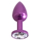 Plug Bijou Anal Alu Gem light 6 x 2,8 cm Púrpura