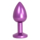 Plug Bijou Anal Alu Gem light 6 x 2.8 cm Purple