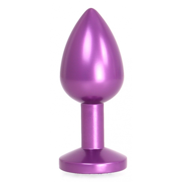 Plug Bijou Anal Alu Gem light 6 x 2,8 cm Púrpura