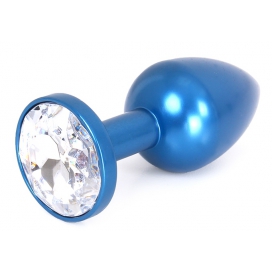 Alu-Juwelenstecker Gem Light 6 x 2.8 cm Blau