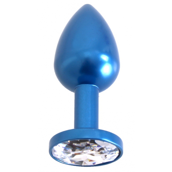 Edelstein Licht Aluminium Juwel Stecker 6 x 2,8 cm Blau