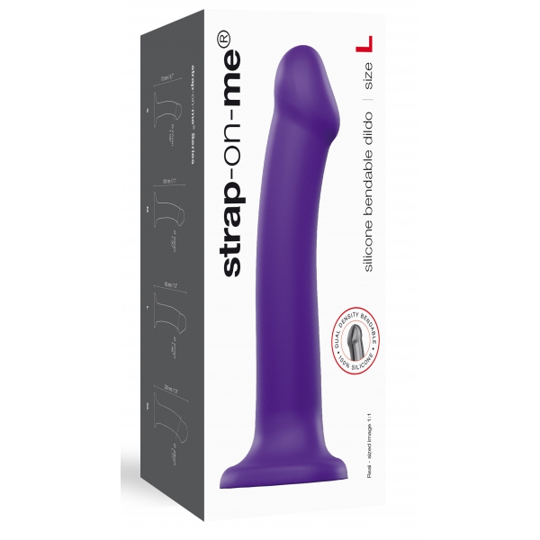 Dildo Strap-On-Me Dobrável L 17 x 4,5 cm Roxo