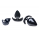 Set of 3 Spades plugs Black