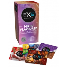 EXS Aromatisierte Kondome Mixed Flavours x12
