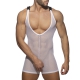 Singlet Mesh Wrestling Suit White