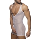 Singlet Mesh Wrestling Suit White