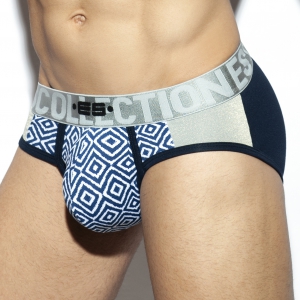 ES Collection Rhombus Combi Briefs Silver