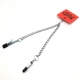 Metal breast clamp with chain