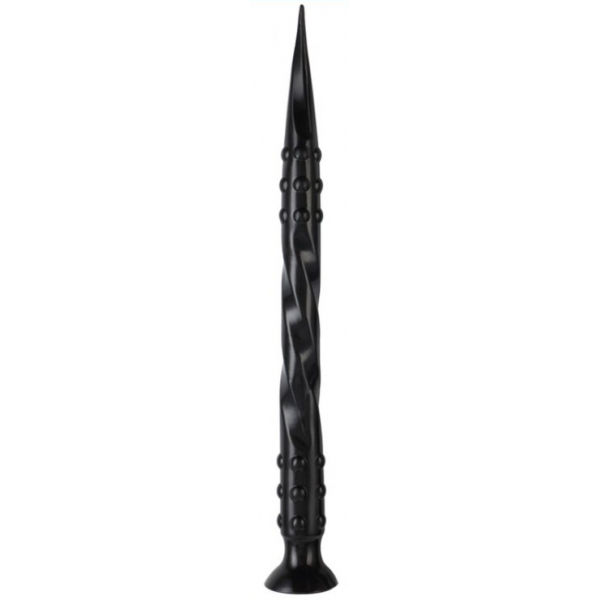 Dildo Pointed Twist L 65 x 5 cm Preto