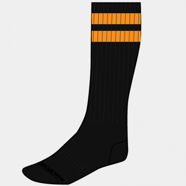 Gymnastik-Socken Schwarz-Orange Fluoreszierend