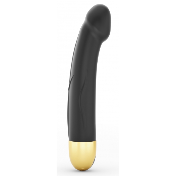 Vibrating dildo Real Vibration M 18 x 3.7 cm Black