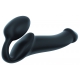 Dildo + Plug STRAP-ON-ME Buigbaar L 16 x 3,7 cm Zwart