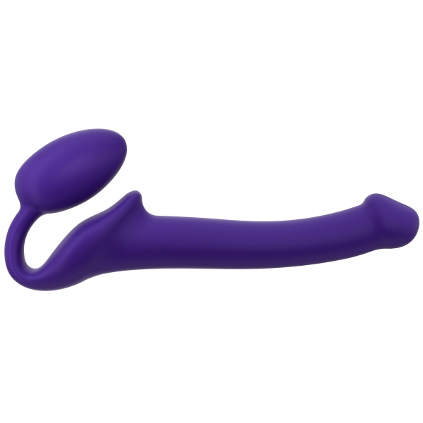 Consolador + Plug STRAP-ON-ME Bendable S 15 x 3,5 cm Morado