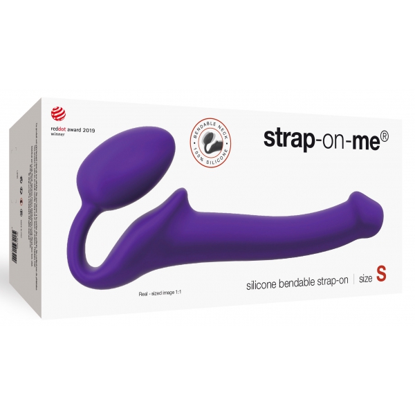 Dildo + Plug STRAP-ON-ME Bendable S 15 x 3,5 cm Viola