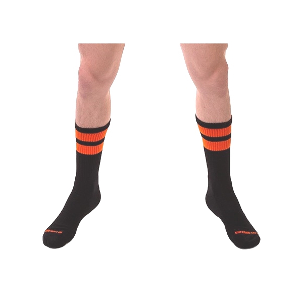 Gym Socks Black-Orange Fluorescent