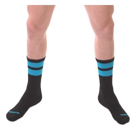 Socken Gym Socks Schwarz-Neonblau