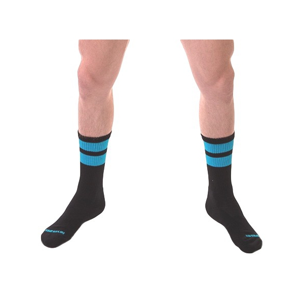 Calcetines de gimnasia negro-azul