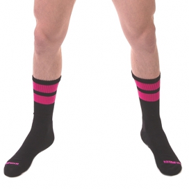 Barcode Berlin Gym Socks Black-Fluorescent Pink