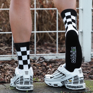 Addiction SOCKS Addiction Calcetines Blanco-Negro