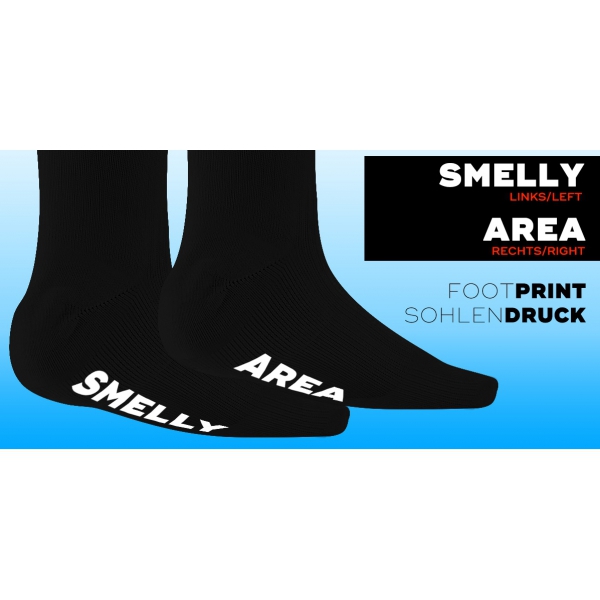 SMELLY AREA Socken Schwarz