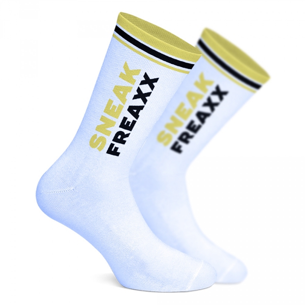 STINKY SOXX Socks White-Yellow