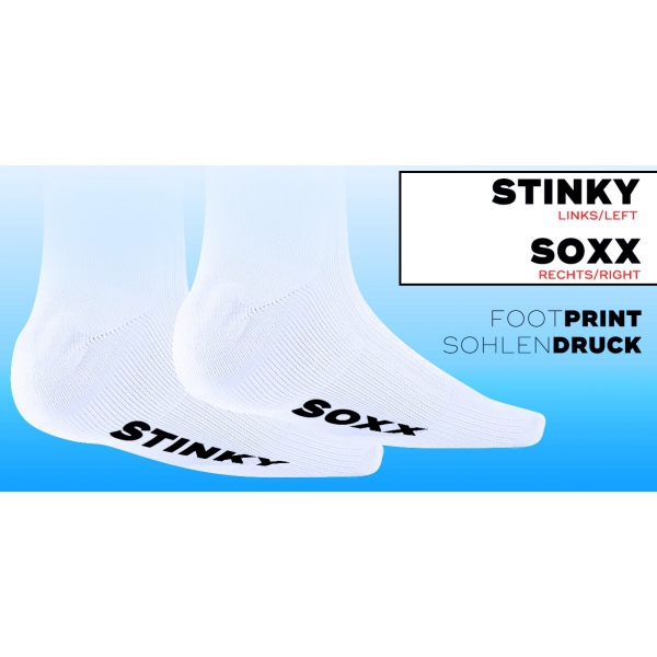 Meias STINKY SOXX Branco-amarelo