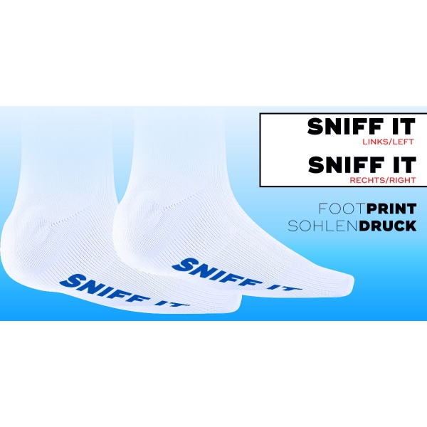 SNIFF IT 2 Socken Weiß-Orange-Blau