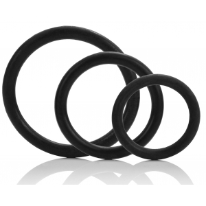 Calexotics Set of 3 Black Cockrings