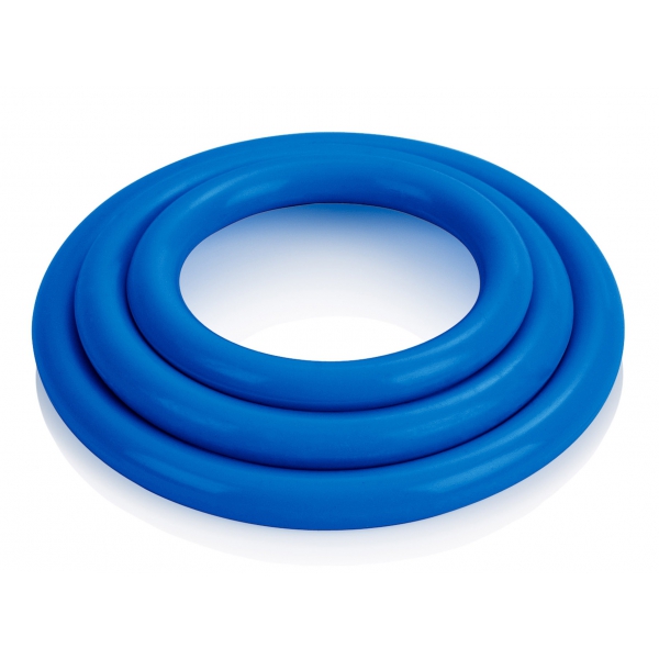 Anelli blu Tri-Ring Cockring