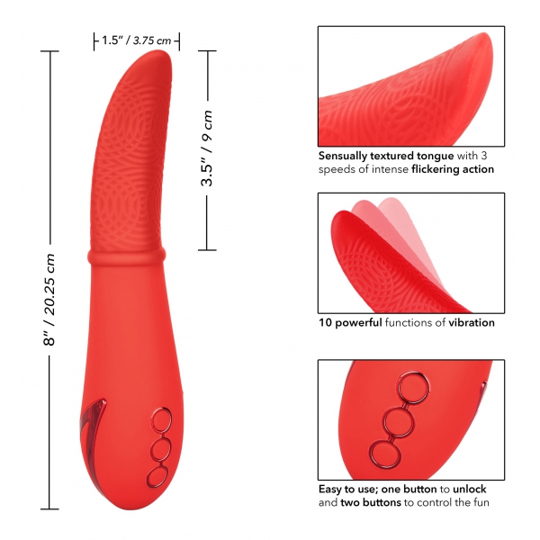 Laguna Beach Clitoris Stimulator 18cm Rood