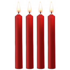 Ouch! Juego de 4 mini velas de cera SM rojas