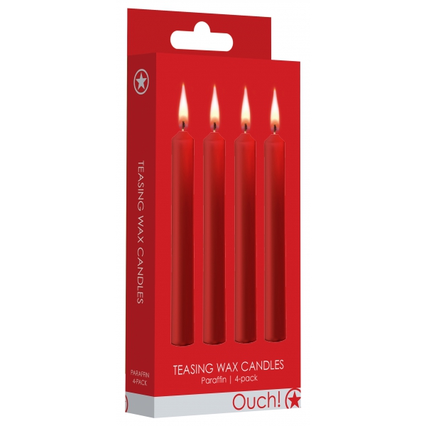 Set of 4 SM Wax Red Mini Candles