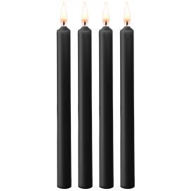 Conjunto de 4 velas pretas de cera para provocação SM
