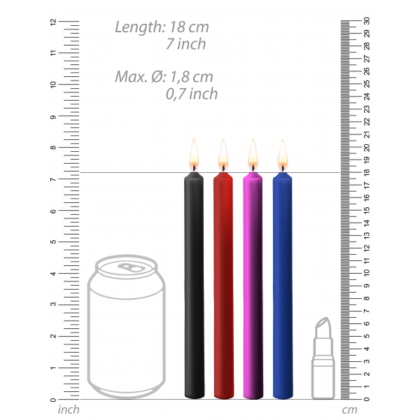 Set van 4 SM Teasing Wax Kaarsen Multicolour