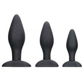 Ouch! Set of 3 Apex Butt Silicone Plugs