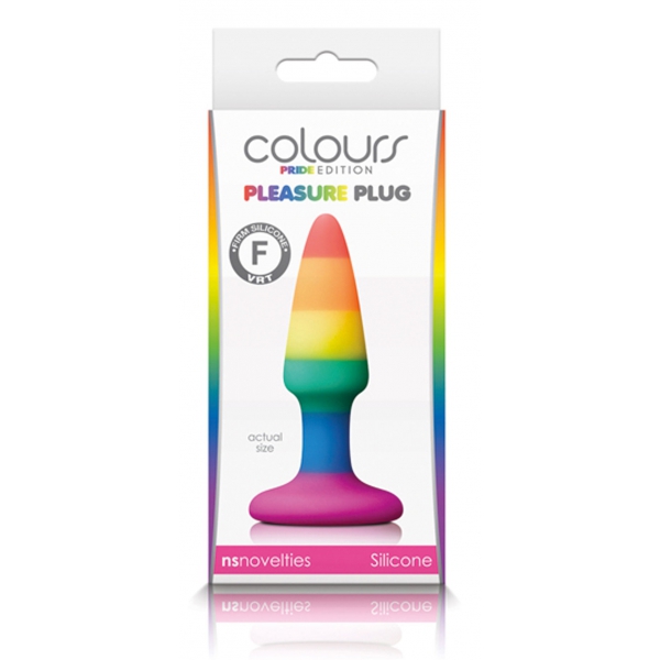 Rainbow Silicone Plug 8 x 2.4 cm