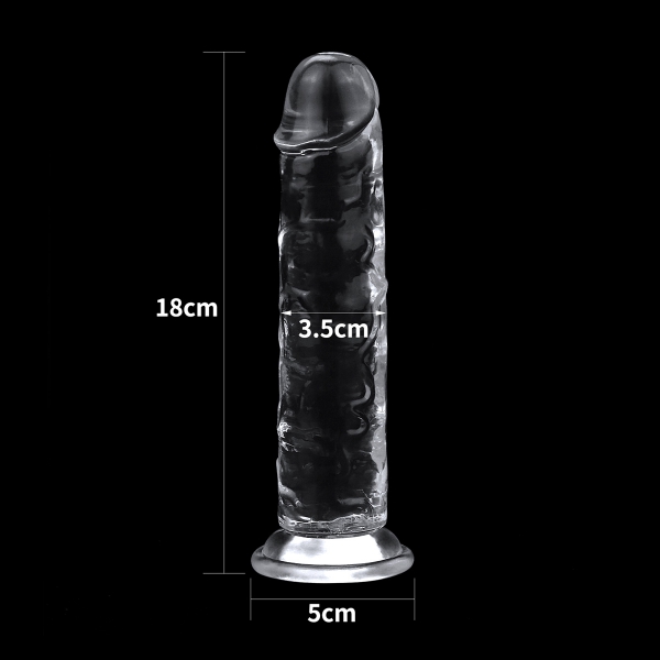 Flawless transparante dildo 16 x 3,5 cm