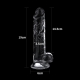 Doorzichtige Dildo met Flawless Tasje 16 x 3,5 cm