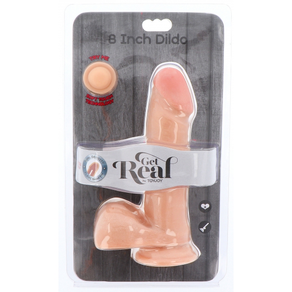 Realistic Dildo with Get Real Dual Density Bags 16 x 4.5 cm