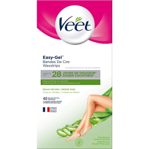 Veet Men Veet - Bandes de Cire Froide - Peaux Sèches - 40 Bandes 