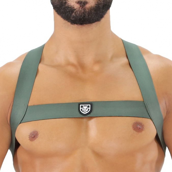 Fetish X Khaki elastic harness