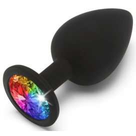 Rainbow jewel plug L 9 x 4 cm