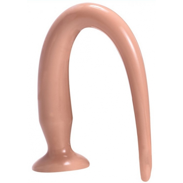 Dildo lungo coda Flex M 40 x 4,5 cm Carne