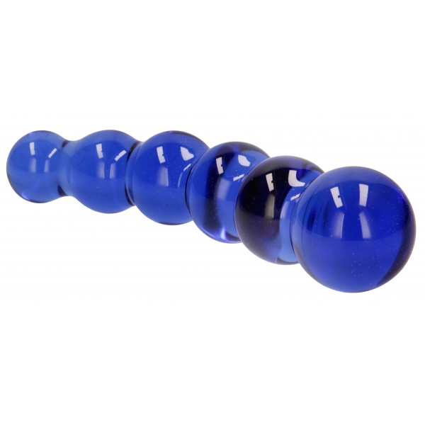 Planets Blue glass dildo 18 x 4.3 cm