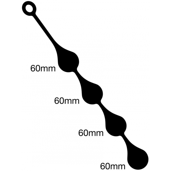 Gocce anali in silicone XL 55 x 6 cm